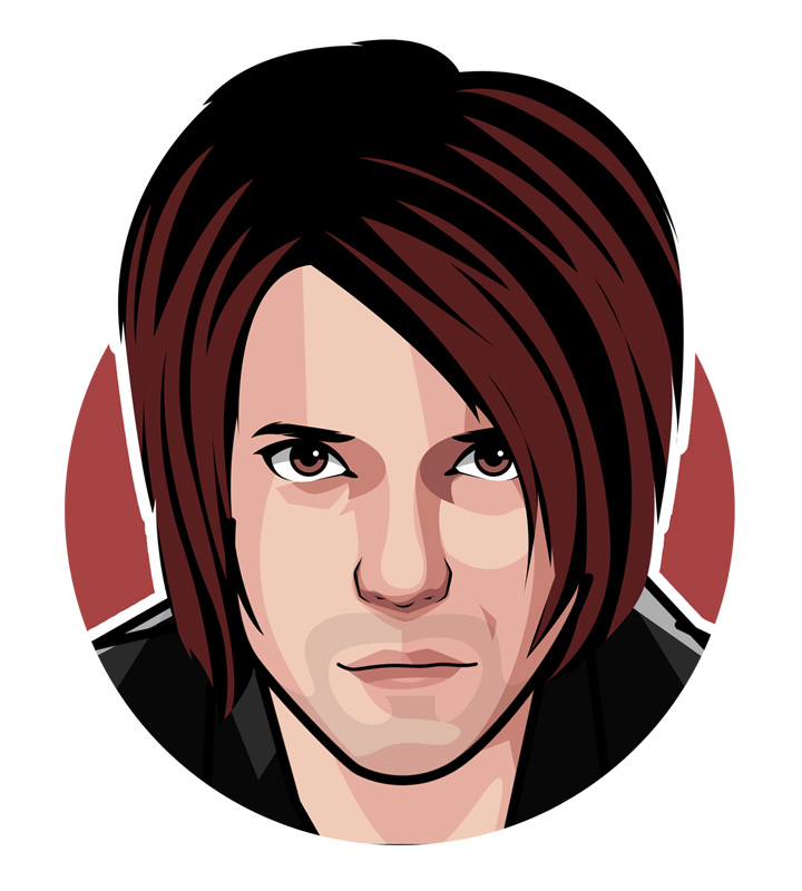 Criss Angel illustration.  Profile.  Digital art.  Drawing.