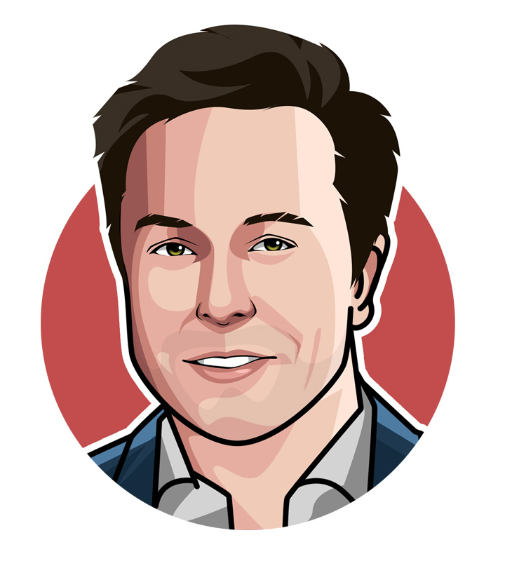 Elon Musk profile drawing.  Illustration.  Art.  Avatar.