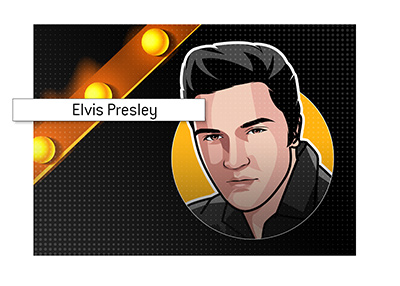 The profile drawing of Elvis Presley.  Illustration.  Art.