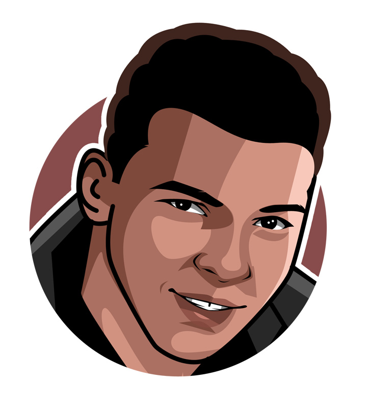 Digital art.  Profile drawing.  Muhammad Ali - Cassius Clay - Boxer.  Icon.  Legend.  Illustration.