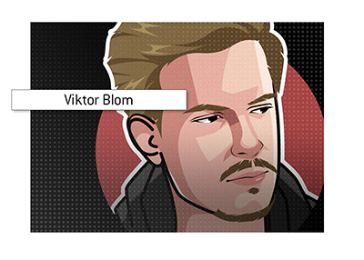 Poker player Viktor Blom - In the spotlight.