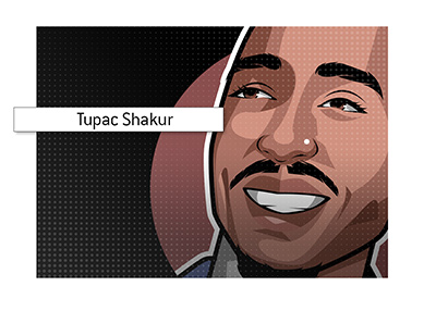 2pac illustration - profile image - Art piece.