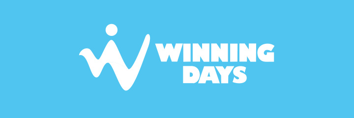 Online Casino logo - Winning Days - Blue background.